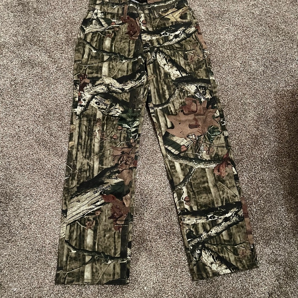 Kids Mossy Oak Camouflage Pants NWOT size 12 adjustable waist